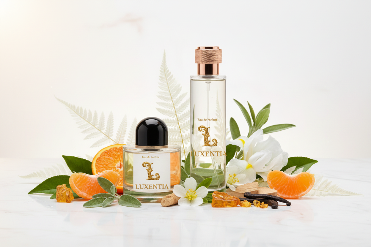 Luxentia 100ml Bottles Aquatic Floral Woody Premium Ad