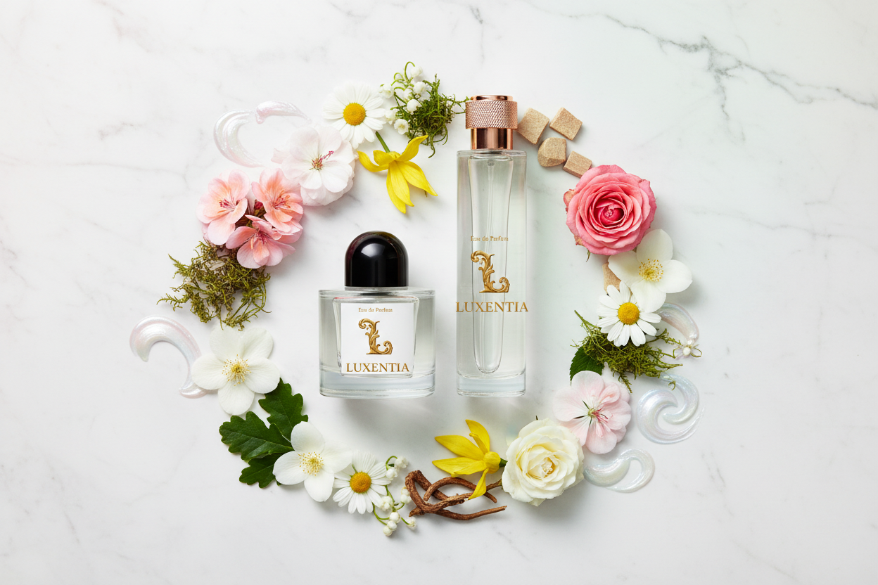 Luxentia 100ml Bottles Classic Elegant Floral Premium Ad