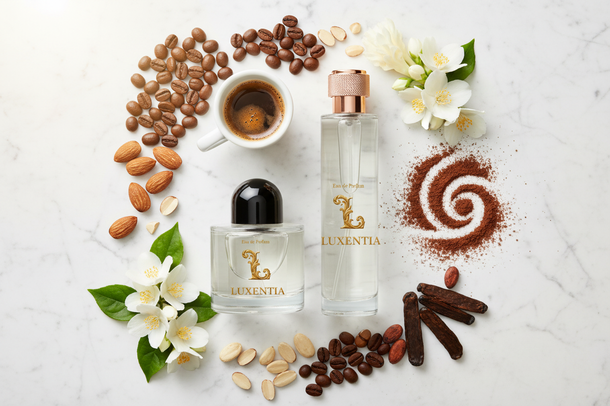 Luxentia 100ml Bottles Coffee Floral Gourmand Premium Ad