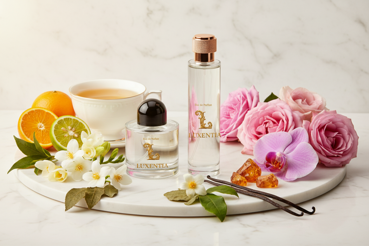 Luxentia 100ml Bottles Elegant Refined Floral Tea Oriental Female Premium Ad
