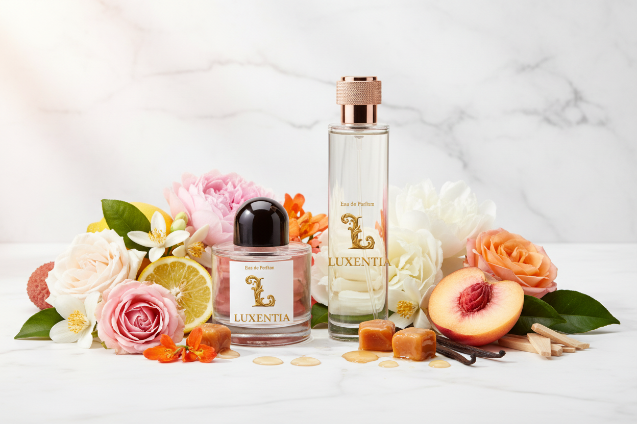 Luxentia 100ml Bottles Floral Gourmand Premium Ad