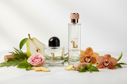 Luxentia 100ml Bottles Fresh Exotic Floral Woody Female Premium Ad