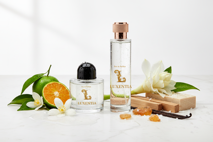 Luxentia 100ml Bottles Fresh Serene Salted Floral Woody Female Premium Ad