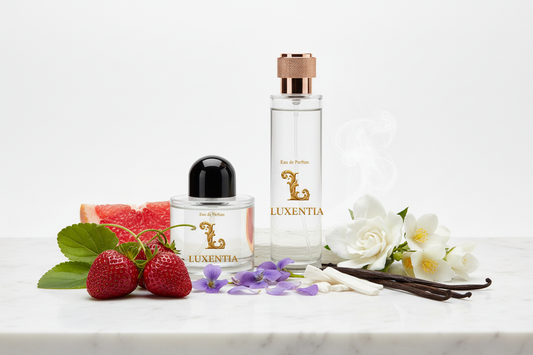 Luxentia 100ml Bottles Fresh Vibrant Fruity Floral Female Premium Ad