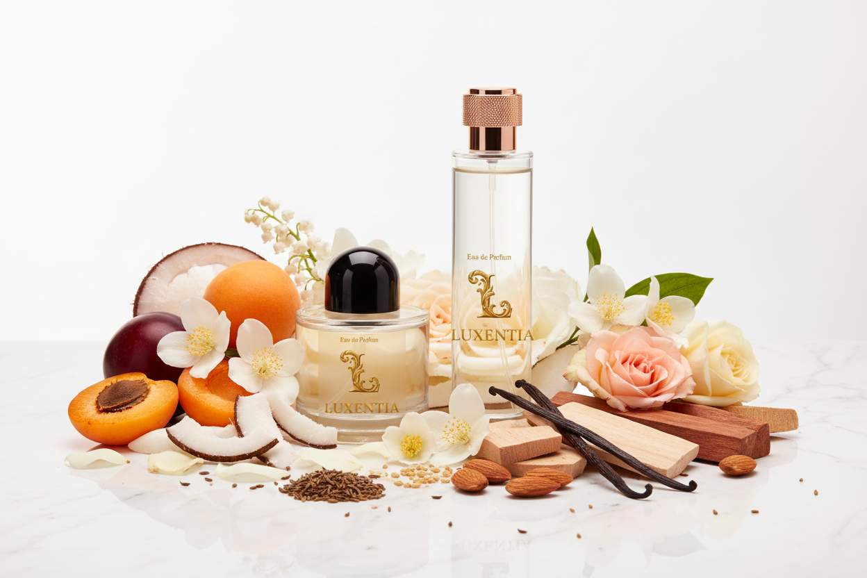 Luxentia 100ml Bottles Fruity Floral Gourmand Premium Ad