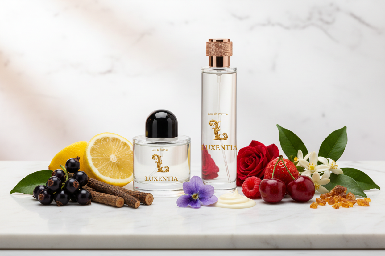 Luxentia 100ml Bottles Fruity Floral Oriental Premium Ad