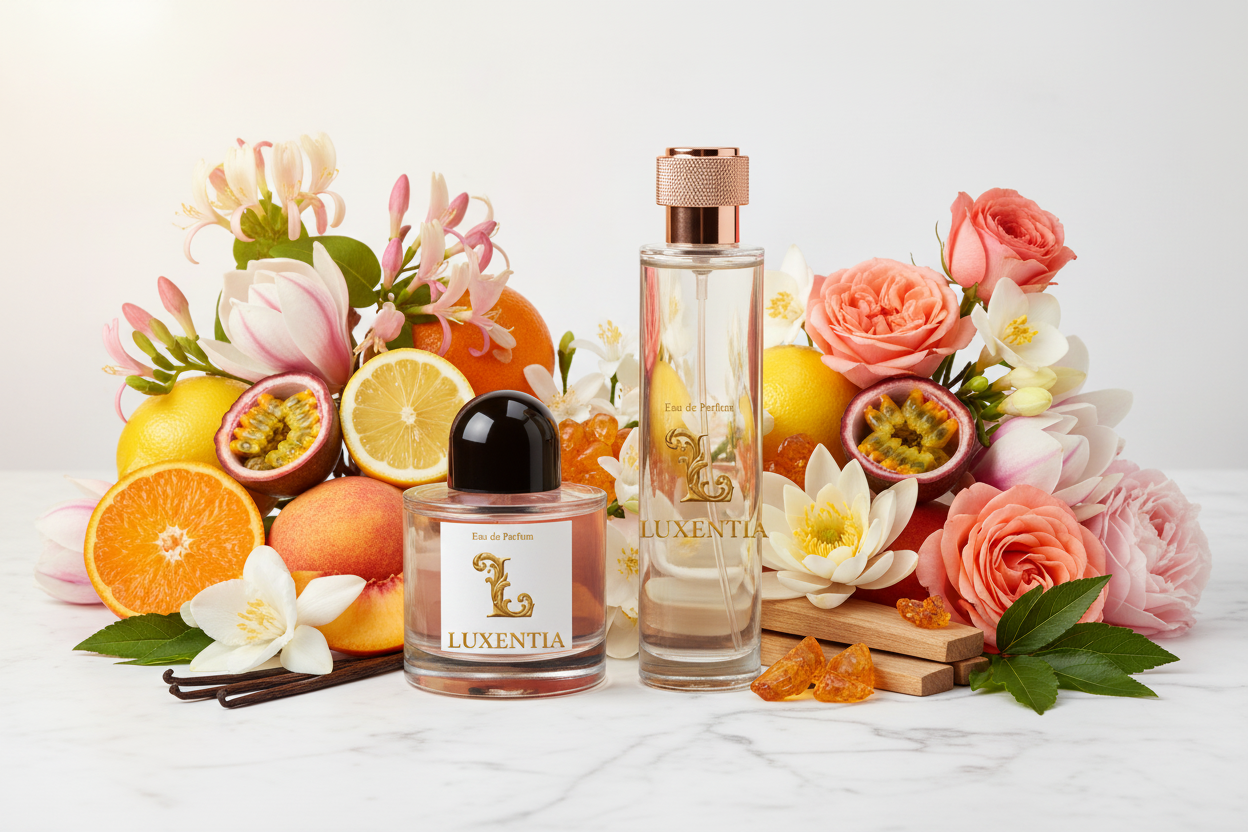 Luxentia 100ml Bottles Fruity Floral Premium Ad