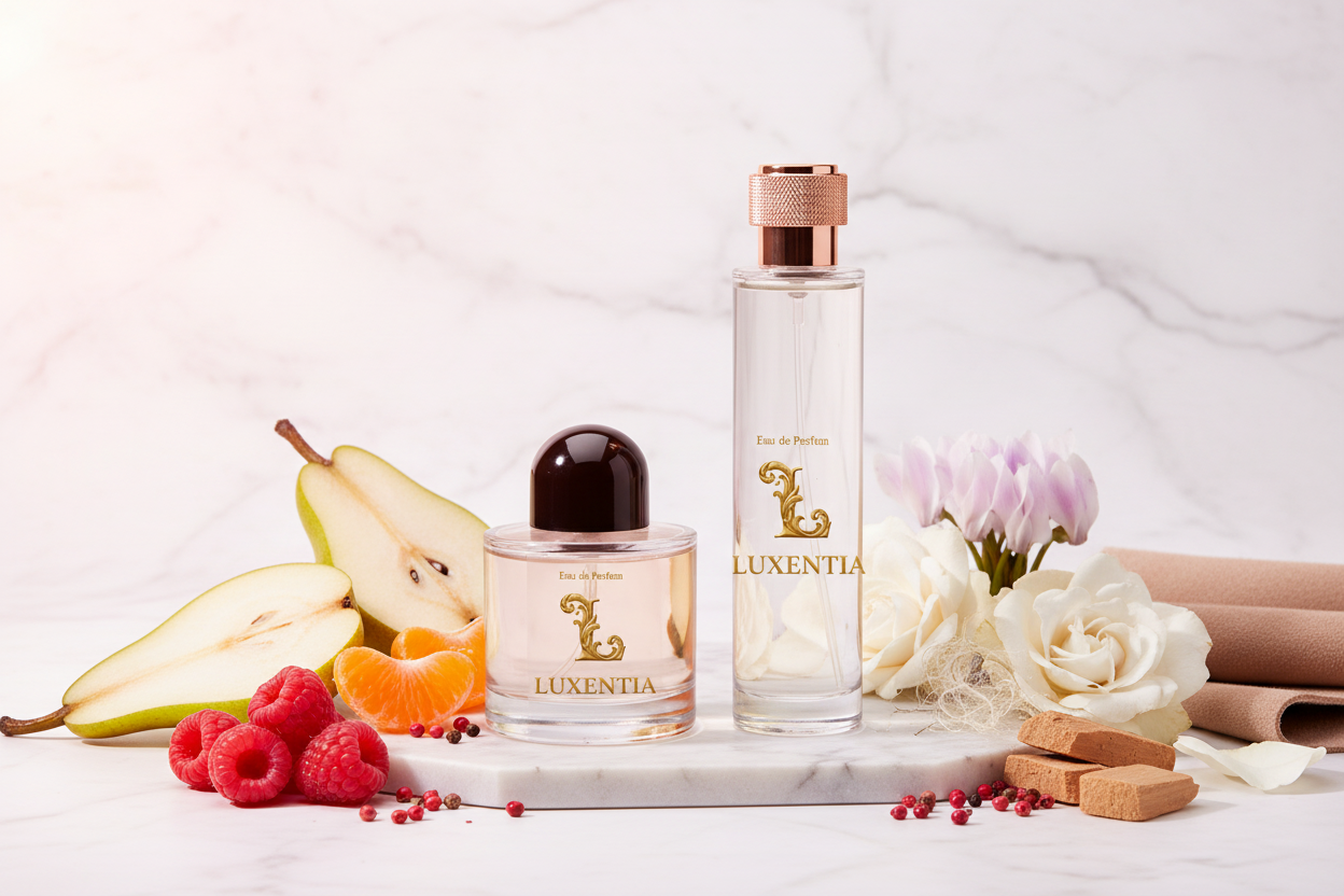 Luxentia 100ml Bottles Fruity Floral Premium Ad