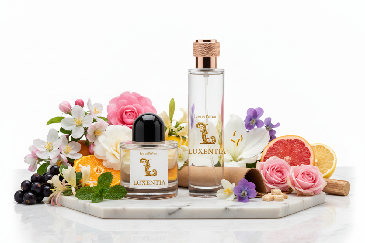 Luxentia 100ml Bottles Lush Vibrant Floral Fruity Female Premium Ad