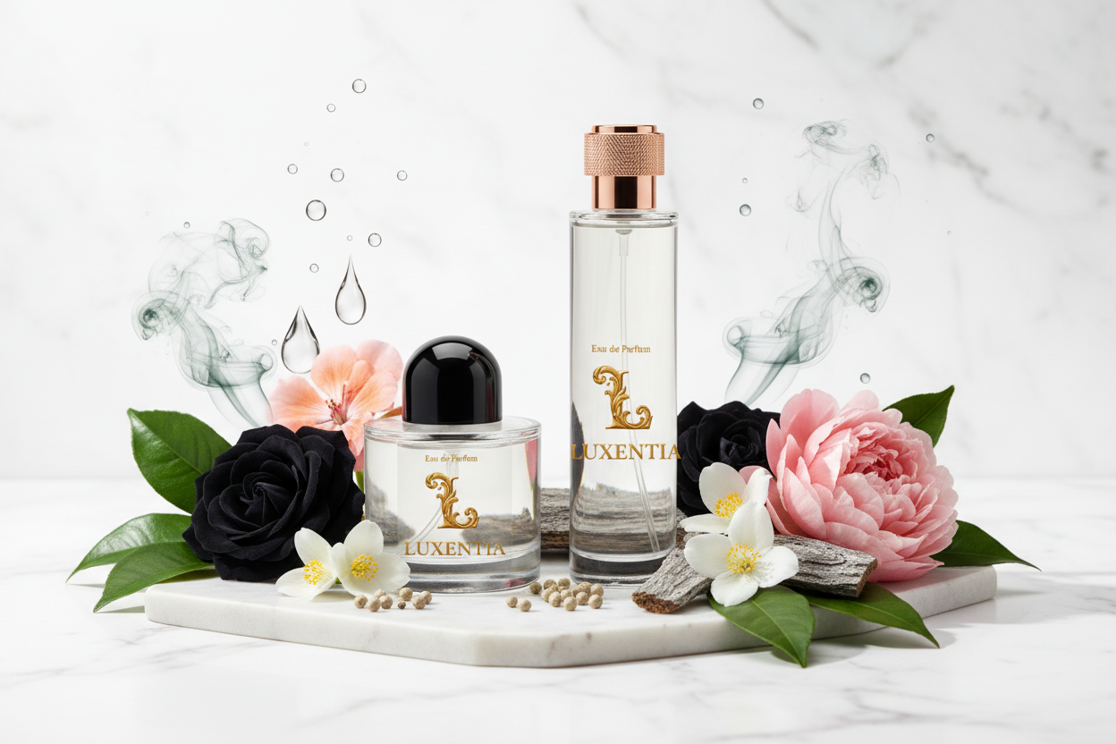 Luxentia 100ml Bottles Modern Floral Premium Ad