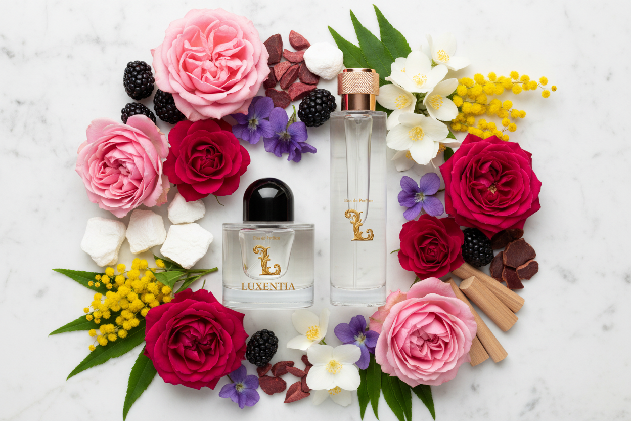 Luxentia 100ml Bottles Rose Floral Premium Ad