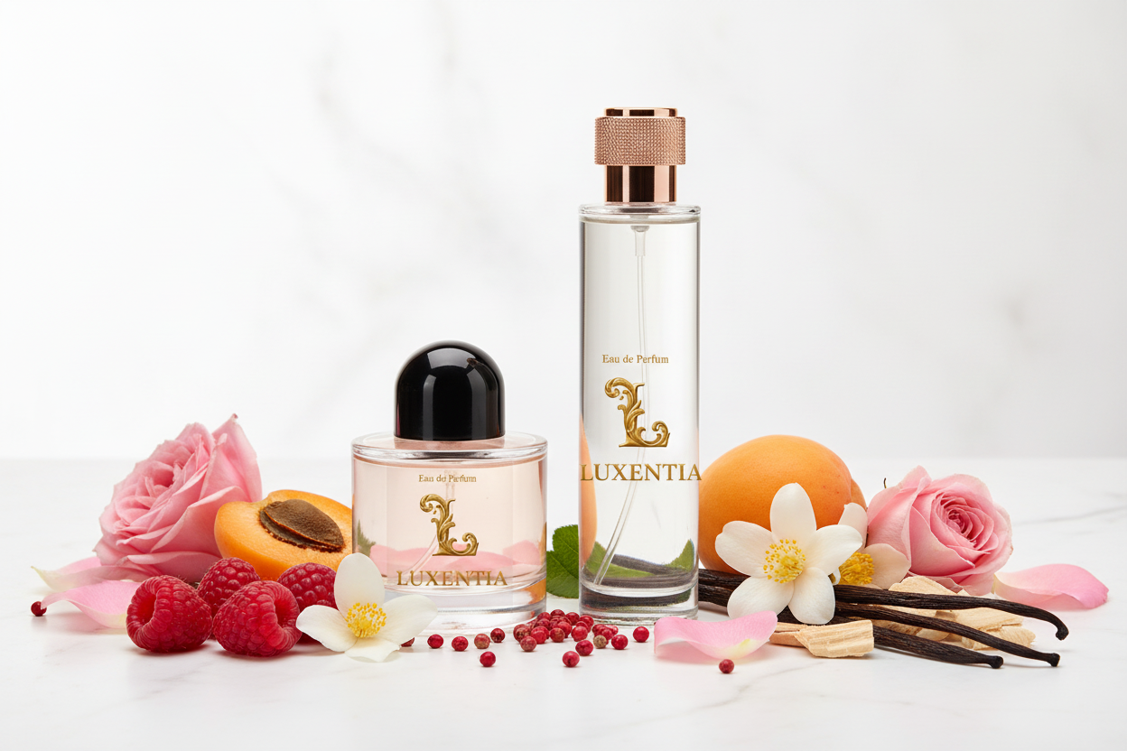 Luxentia 100ml Bottles Spiced Fruity Floral Female Premium Ad