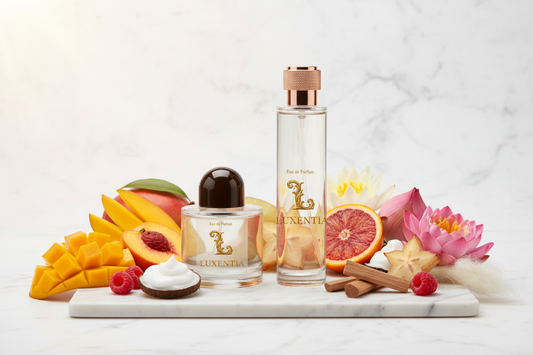 Luxentia 100ml Bottles Tropical Fruity Floral Premium Ad