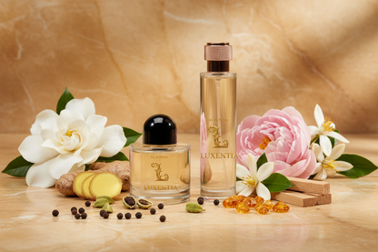 Luxentia 100ml Bottles Warm Spiced Creamy Floral Female Premium Ad