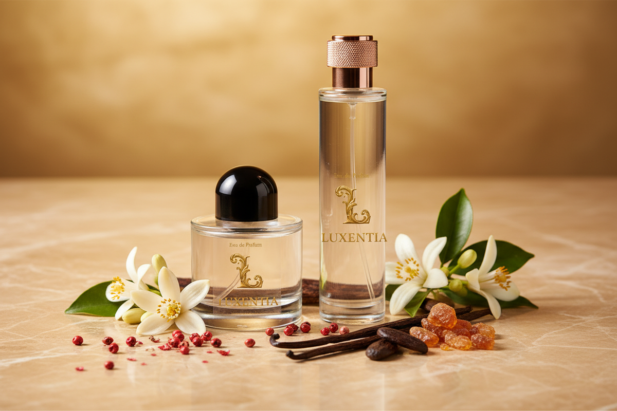 Luxentia 100ml Bottles Warm Spiced Floral Oriental Female Premium Ad