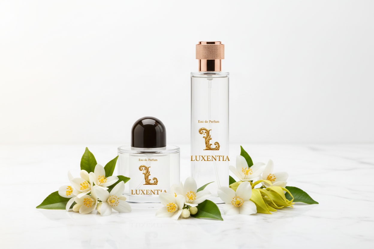 Luxentia 100ml Bottles White Floral Premium Ad