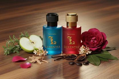 Luxentia Apple Davana Damask Rose Vanilla Patchouli Male Duo
