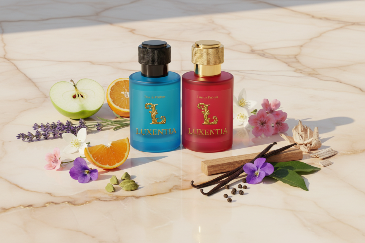 Luxentia Apple Lavender Violet Vanilla Cardamom Sandalwood Male Duo