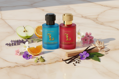 Luxentia Apple Lavender Violet Vanilla Cardamom Sandalwood Male Duo