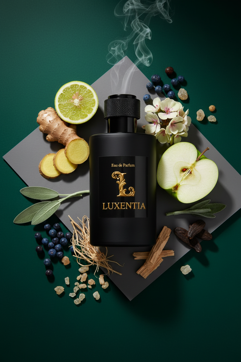 Luxentia Bergamot Ginger Green Apple Sage Juniper Vetiver Cedar Tonka Olibanum Male Single