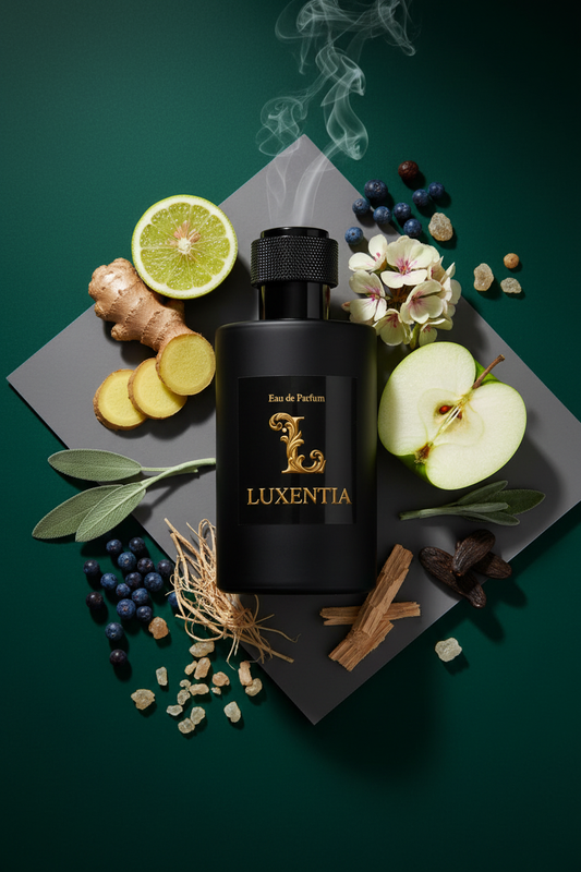 Luxentia Bergamot Ginger Green Apple Sage Juniper Vetiver Cedar Tonka Olibanum Male Single