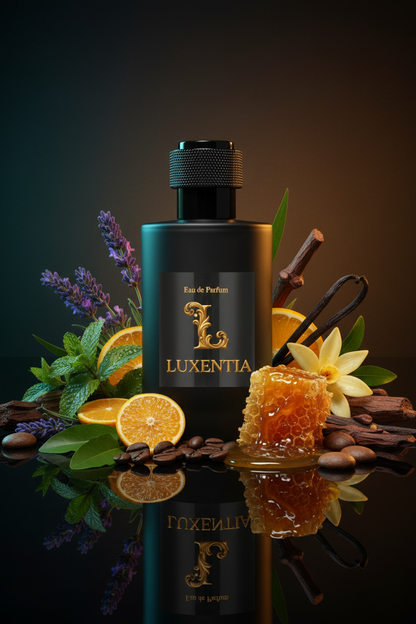 Luxentia Black 100ml Bold Indulgent Gourmand Aromatic Premium Ad