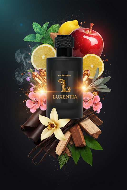 Luxentia Black 100ml Playful Fresh Gourmand Leather Woody Premium Ad
