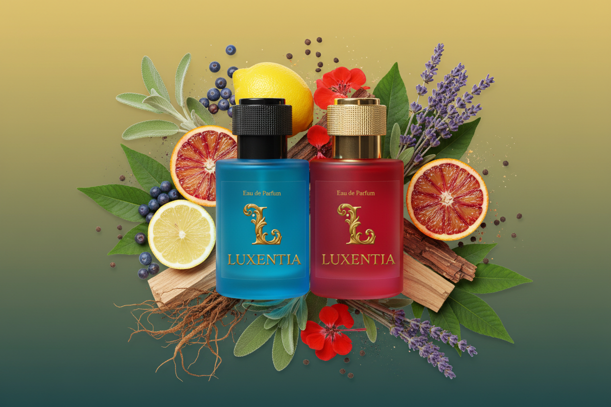 Luxentia Blue & Red 50ml Citrus Aromatic Woody Premium Ad
