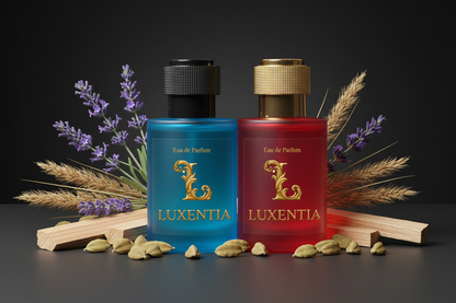 Luxentia Blue & Red 50ml Clean Aromatic Fougère Premium Ad