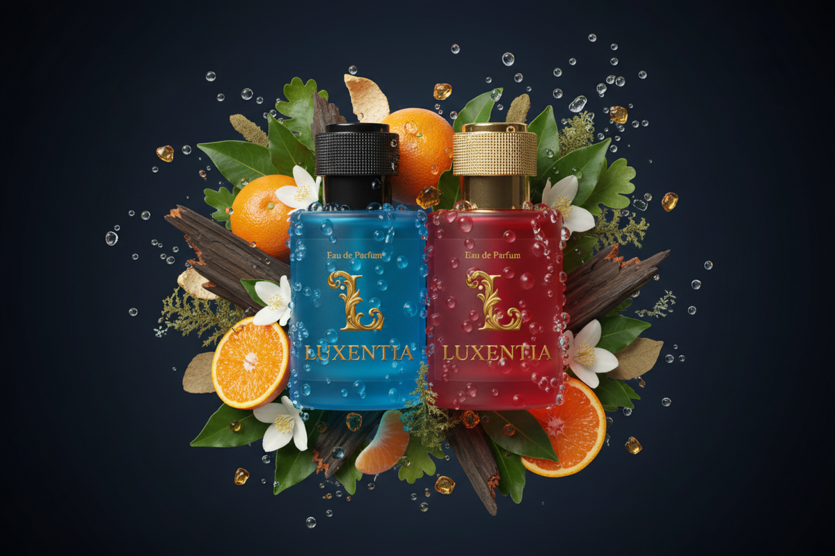 Luxentia Blue & Red 50ml Fresh Aquatic Woody Chypre Premium Ad