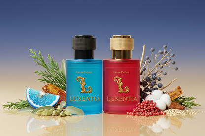 Luxentia Blue & Red 50ml Fresh Aromatic Spicy Woody Premium Ad