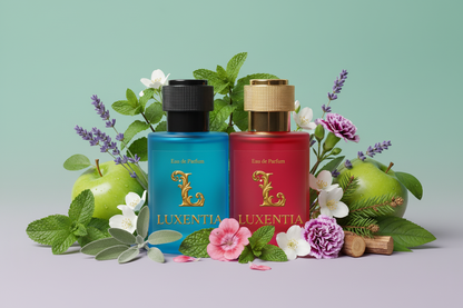 Luxentia Blue & Red 50ml Fresh Green Aromatic Woody Premium Ad