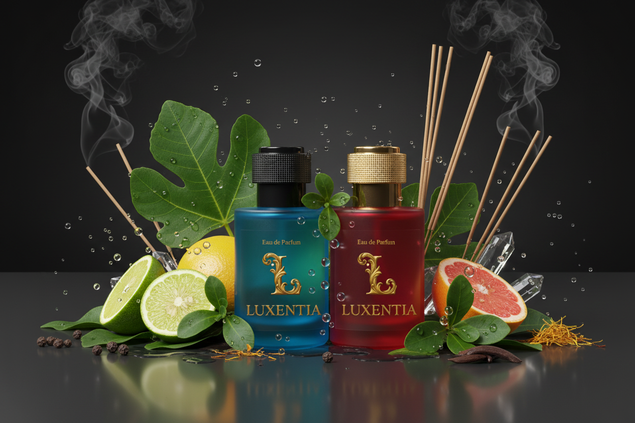 Luxentia Blue & Red 50ml Fresh Smoky Aquatic Woody Premium Ad