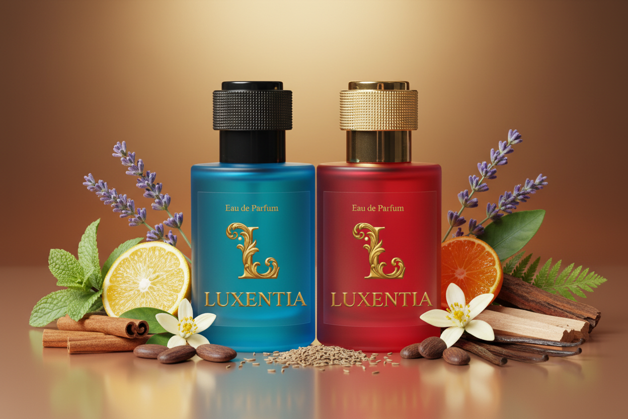 Luxentia Blue & Red 50ml Fresh Warm Spicy Oriental Premium Ad