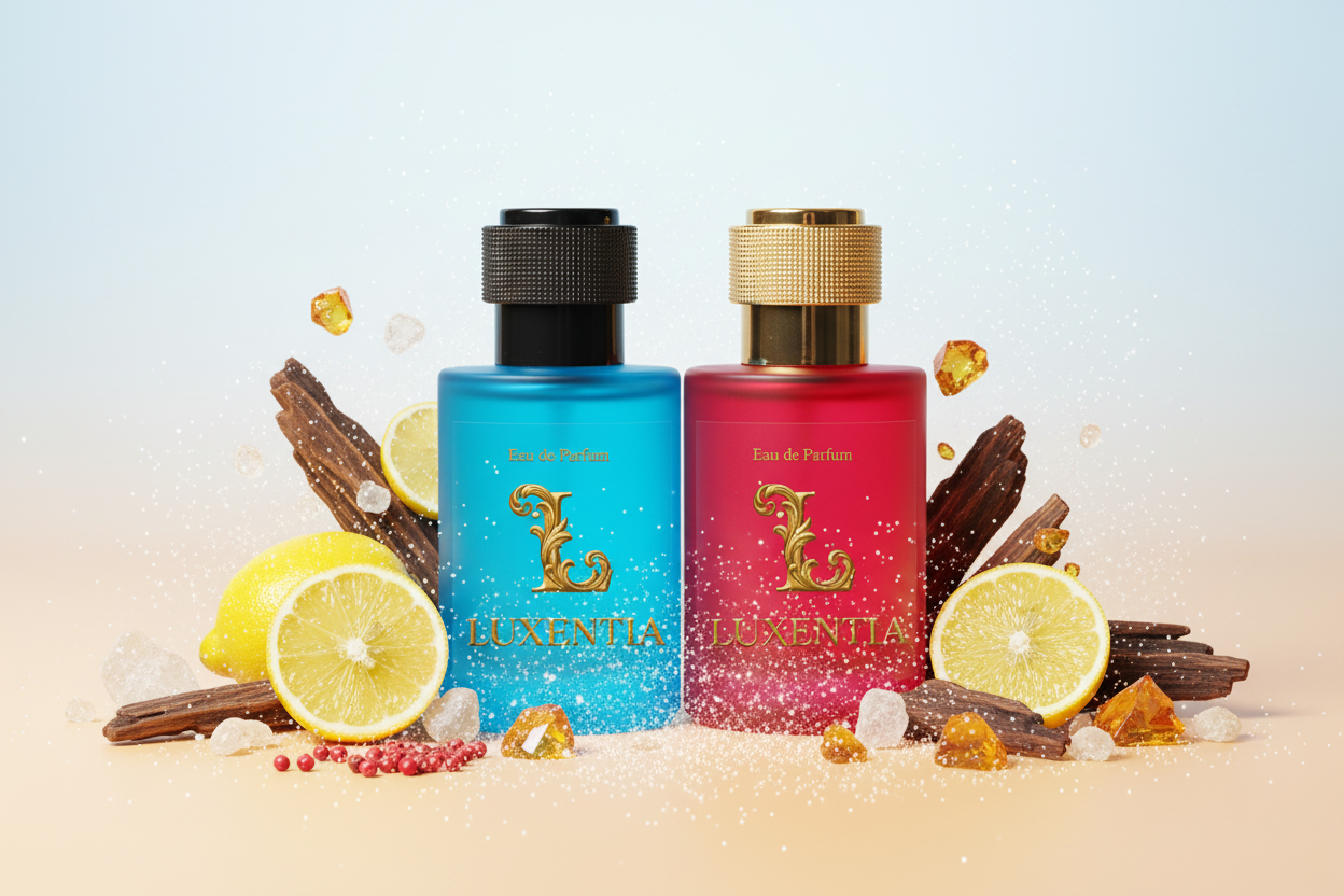 Luxentia Blue & Red 50ml Fresh Woody Premium Ad