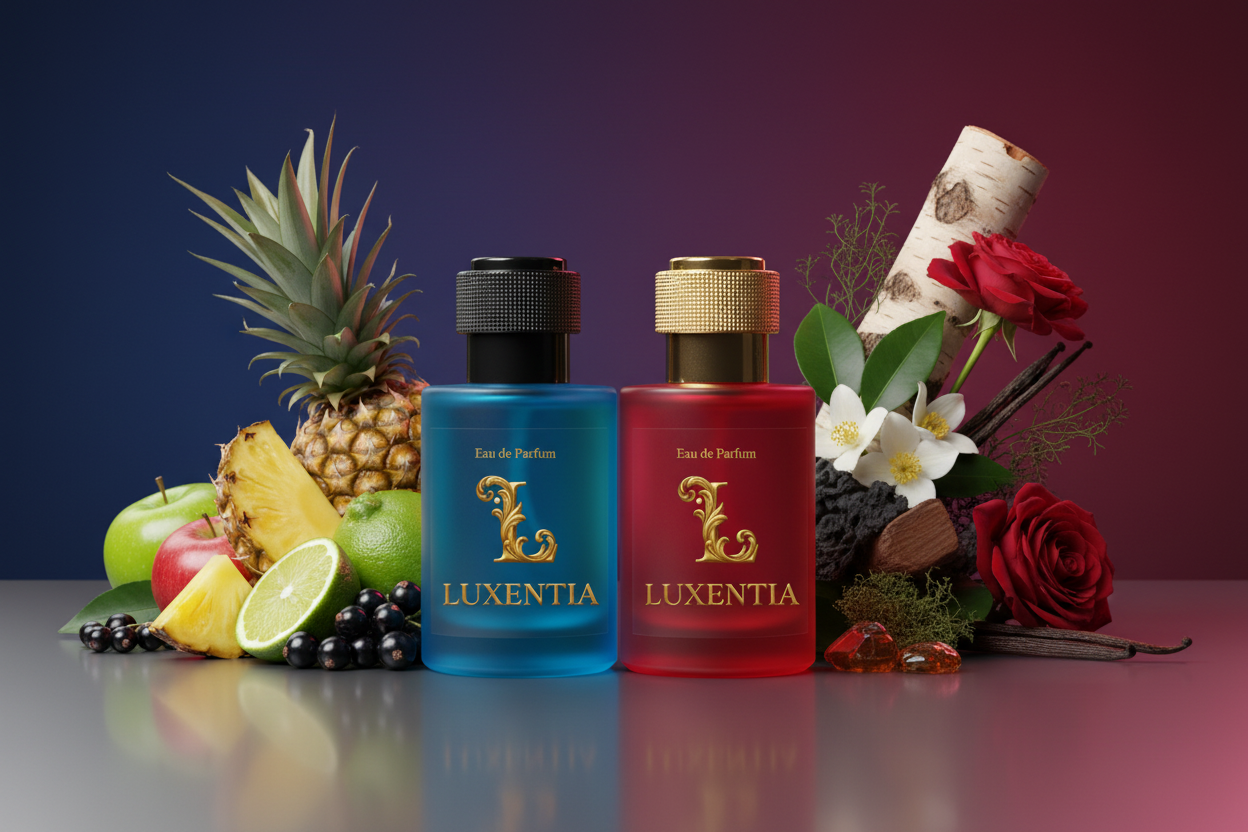 Luxentia Blue & Red 50ml Fruity Woody Premium Ad