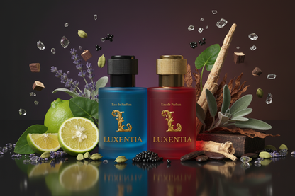 Luxentia Blue & Red 50ml Luxurious Aromatic Premium Ad