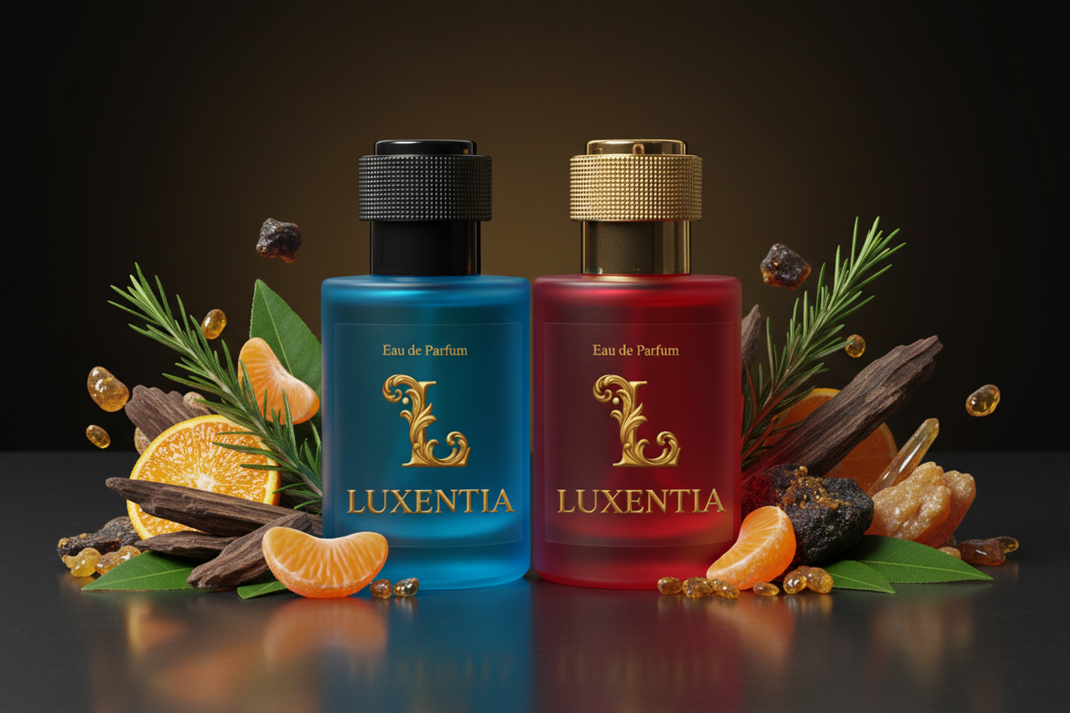 Luxentia Blue & Red 50ml Rich Resinous Oud Oriental Premium Ad