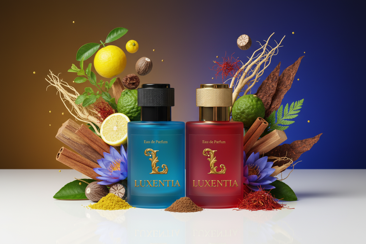 Luxentia Blue & Red 50ml Spicy Oriental Woody Premium Ad