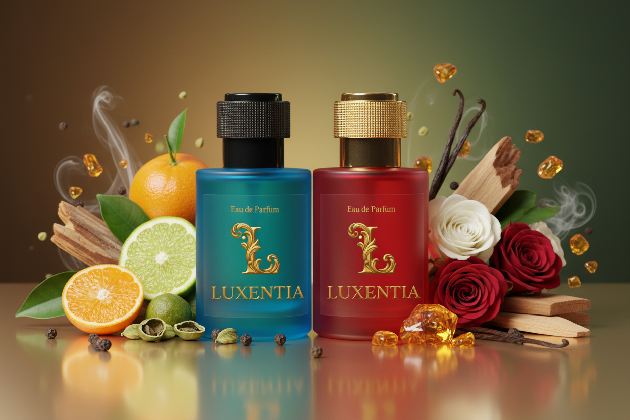 Luxentia Blue & Red 50ml Spicy Woody Premium Ad