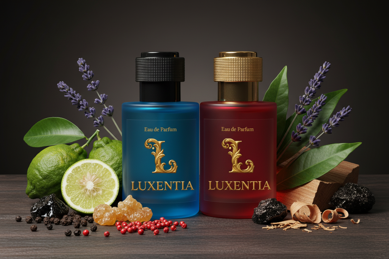 Luxentia Blue & Red 50ml Spicy Woody Premium Ad