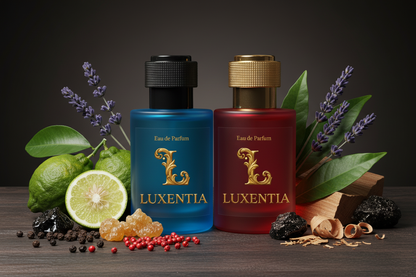 Luxentia Blue & Red 50ml Spicy Woody Premium Ad