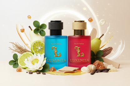 Luxentia Blue & Red 50ml Woody Floral Premium Ad