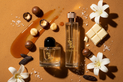 Luxentia Caramelized Vanilla Sea Salt Macadamia White Chocolate Tonka Female Duo