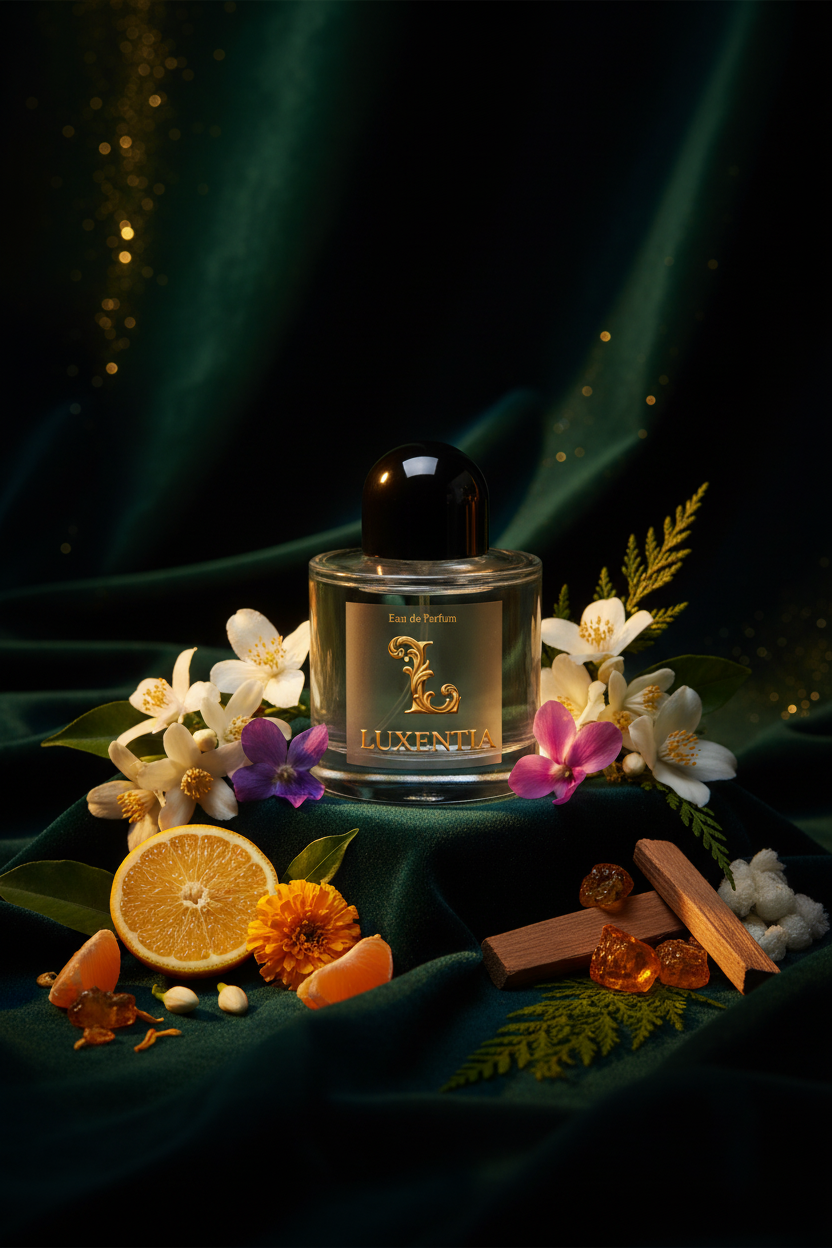 Luxentia Floral Citrus Noir Portrait