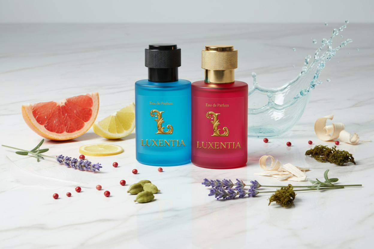 Luxentia Grapefruit Lavender Aquatic Cashmere Wood Male Duo