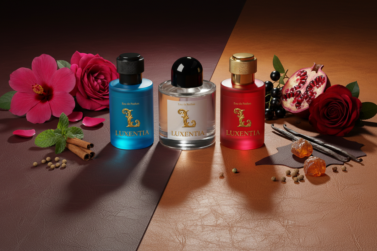 Luxentia Hibiscus Rose Damascena Cassis Leather 50ml