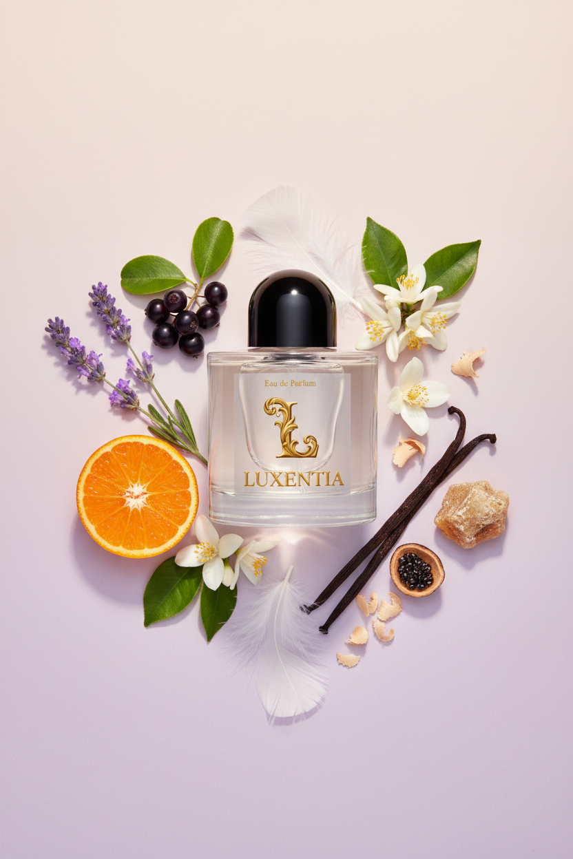 Luxentia Lavender Mandarin Black Currant Orange Blossom Jasmine Madagascar Vanilla Ambergris Single 50ml