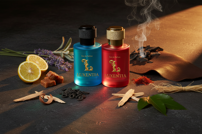 Luxentia Lavender Saffron Praline Oud Leather Vetiver Male Duo