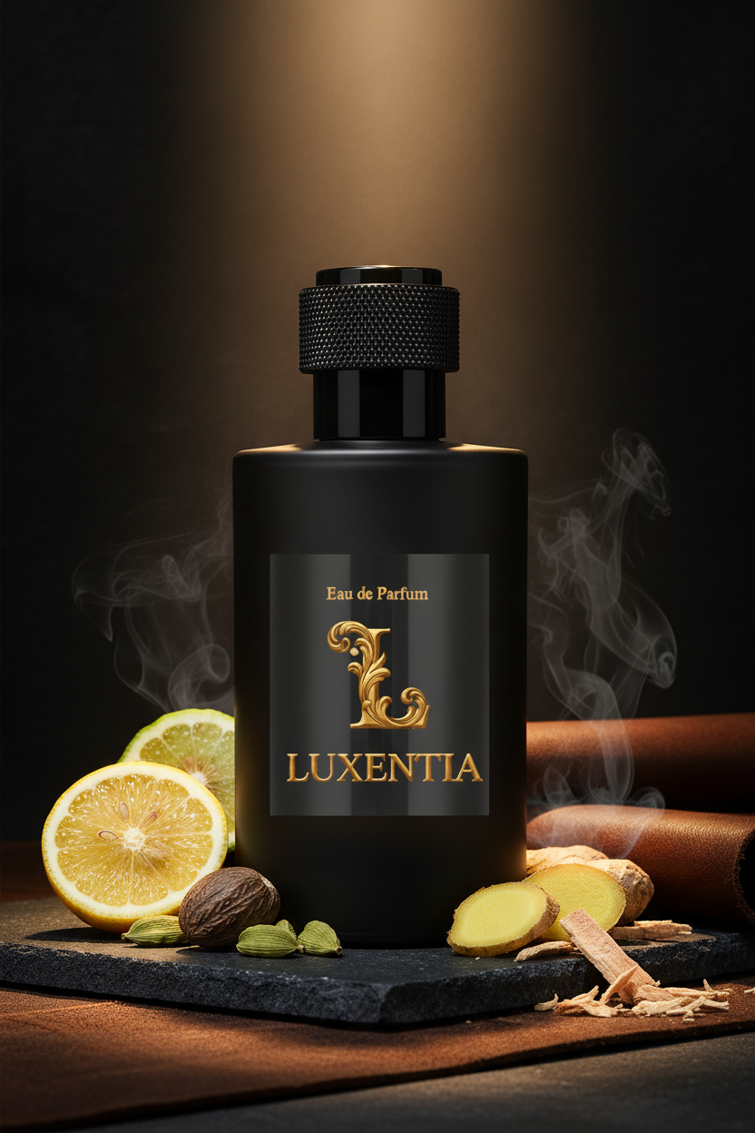 Luxentia Lemon Bergamot Nutmeg Cardamom Ginger Leather Cedarwood Male Single